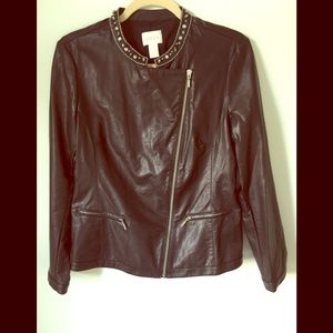 Chico’s Pleather Jacket NWOT